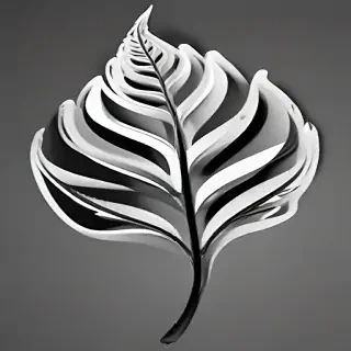 leaf clip art black and white