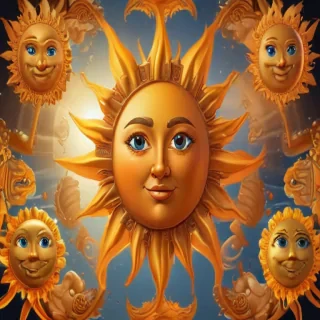 cartoon suns