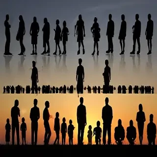 people silhouettes
