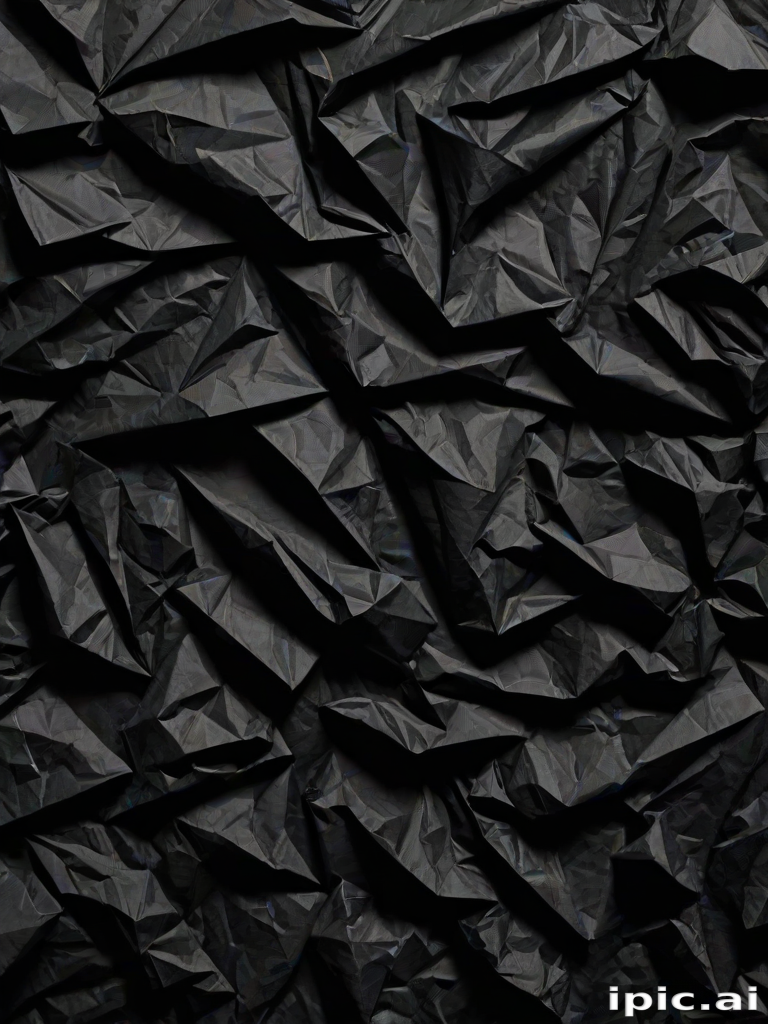 crumpled black paper