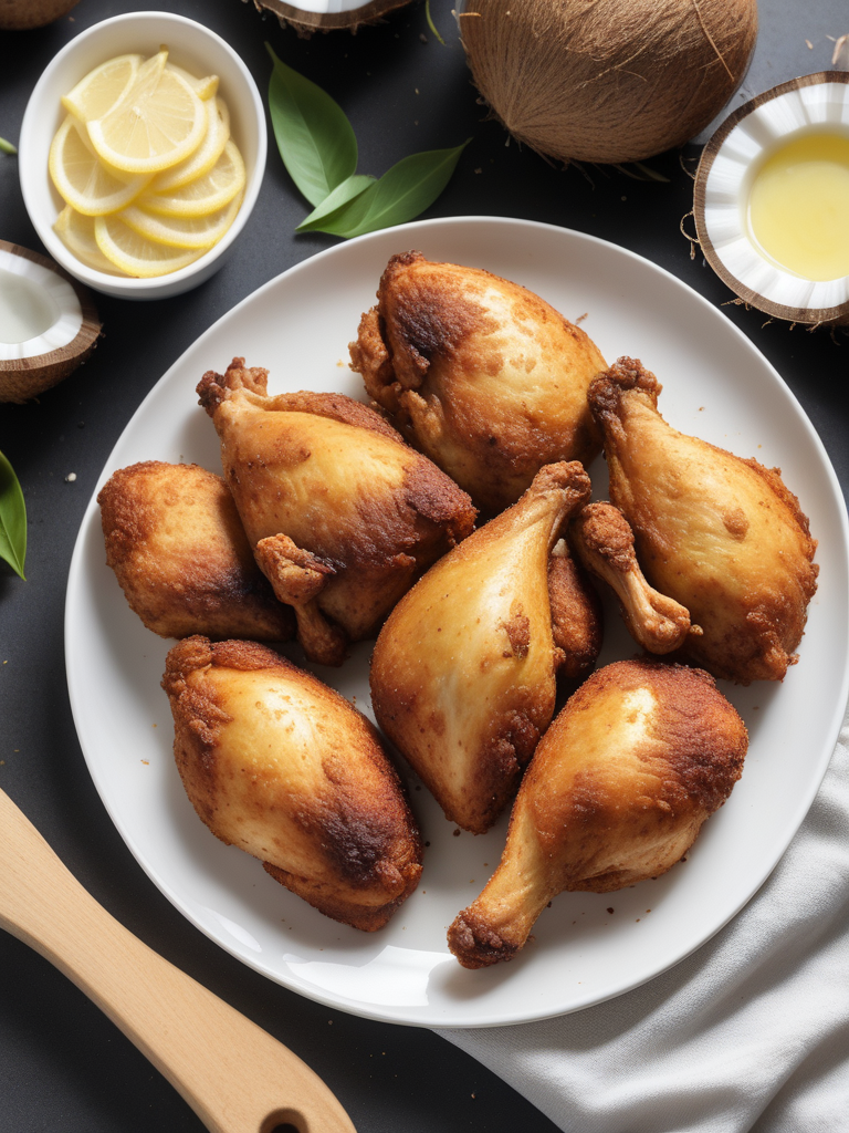 can you fry chicken in coconut oil