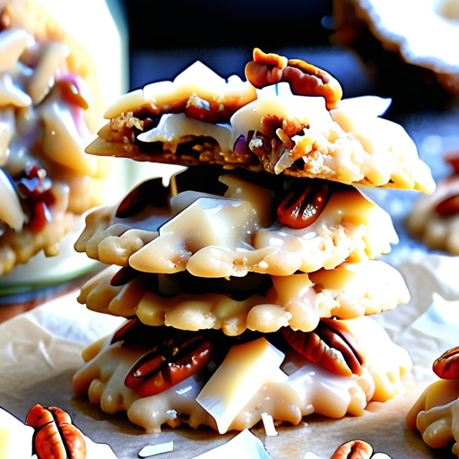 no bake coconut pecan praline cookies
