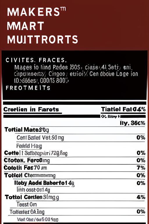 maker's mark bourbon nutrition facts