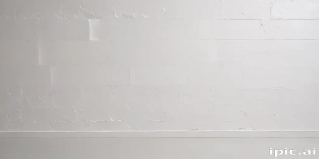 A Minimalist White Wall with Subtle Texture and Simple Baseboard Design.