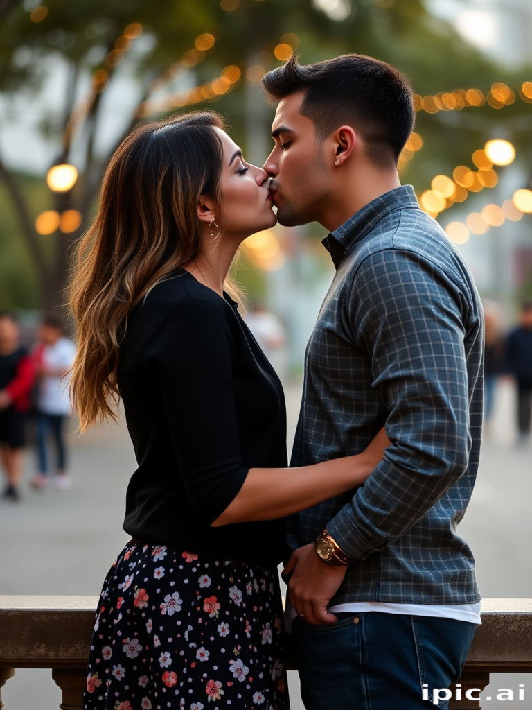 couple kissing aesthetic
