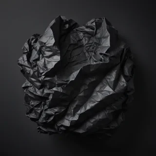 crumpled black paper