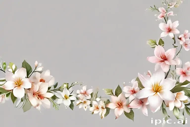 flower border transparent