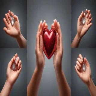 hand heart clipart