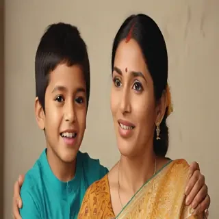 indian mom and son