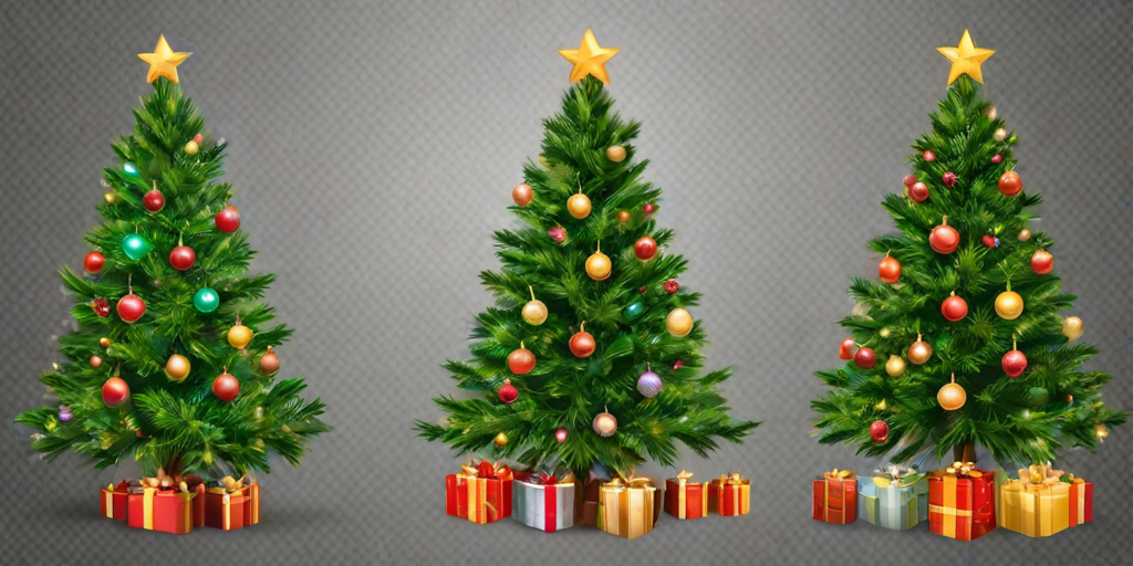 christmas trees transparent background