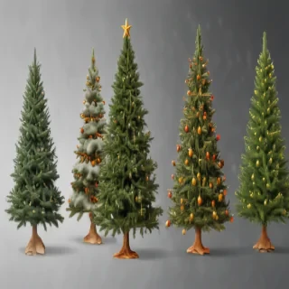 christmas trees transparent background
