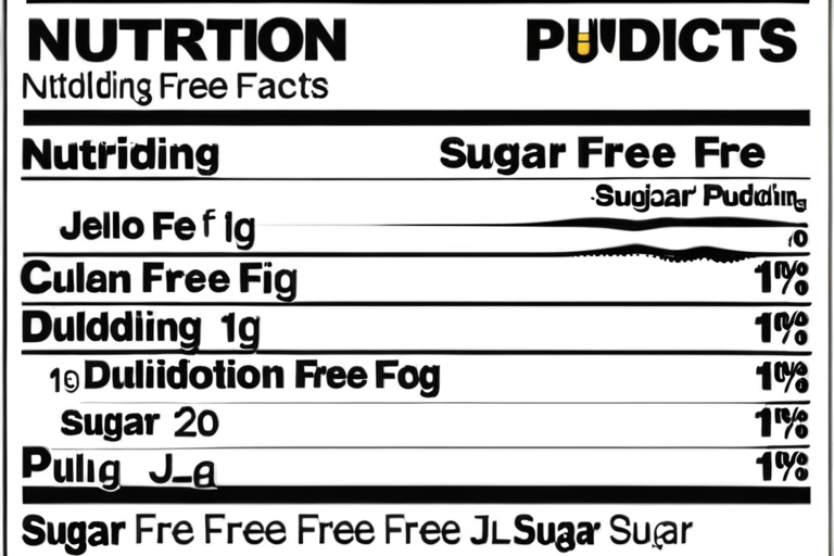 sugar free jello pudding nutrition facts