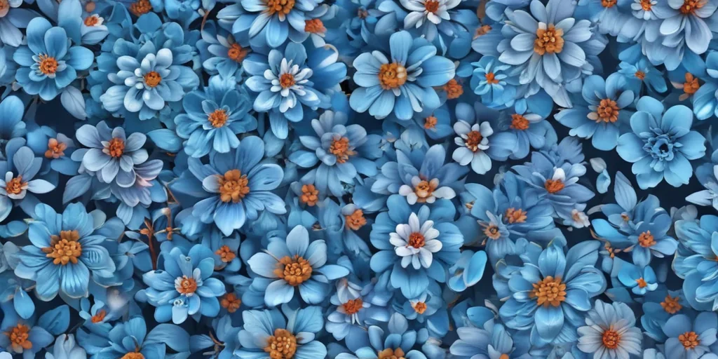 blue floral background