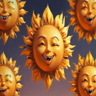 cartoon suns