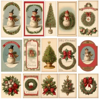 printable vintage christmas images