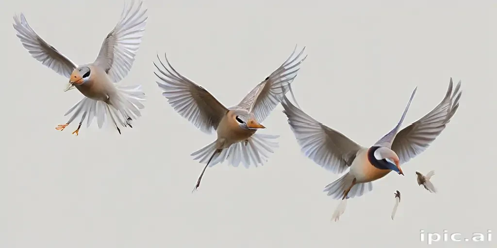 birds flying transparent background