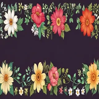 free flower border clipart