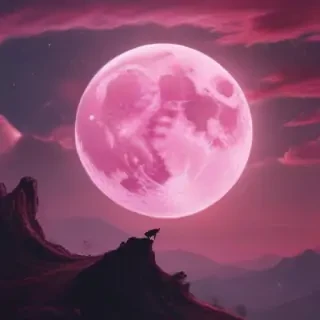 pink moon wallpaper