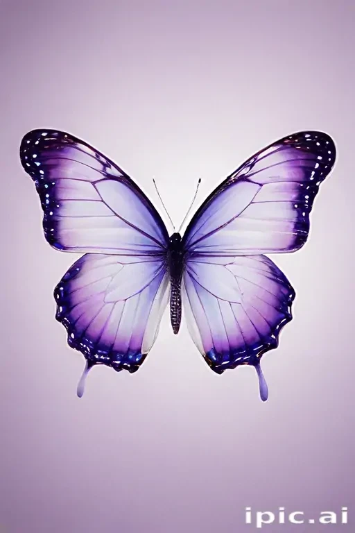 transparent purple butterfly