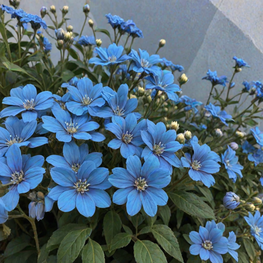 aesthetic blue flowers