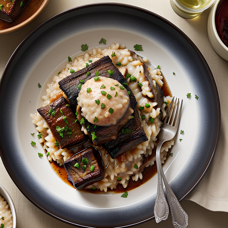 braised short ribs with risotto