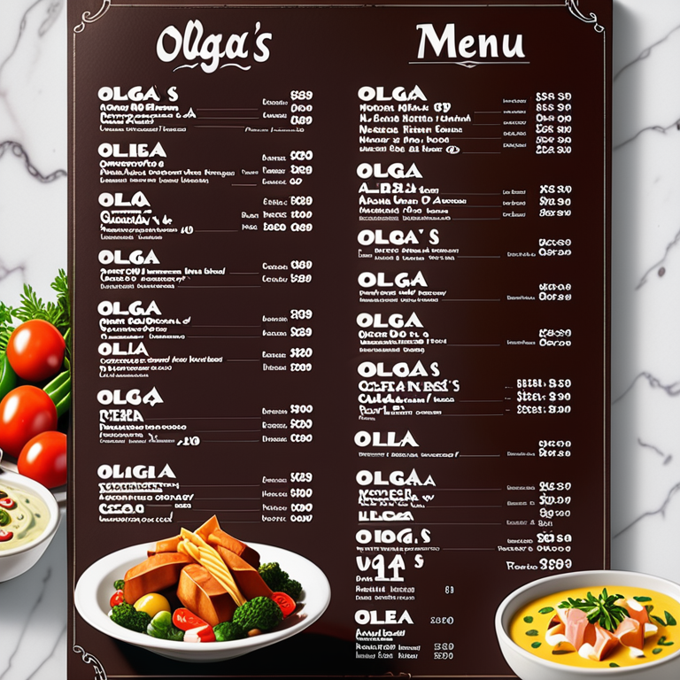 olga's kitchen menu with prices