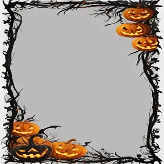 halloween border transparent