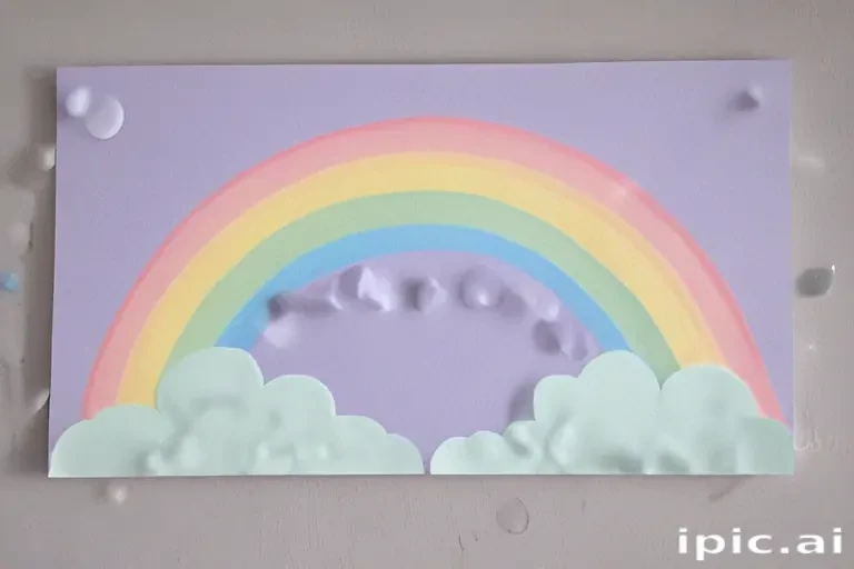 pastel coloured rainbow