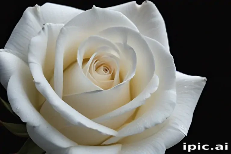 white rose on black