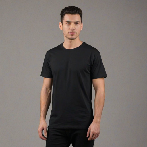 black tee mockup
