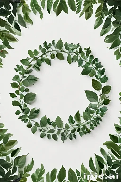 circle with leaves