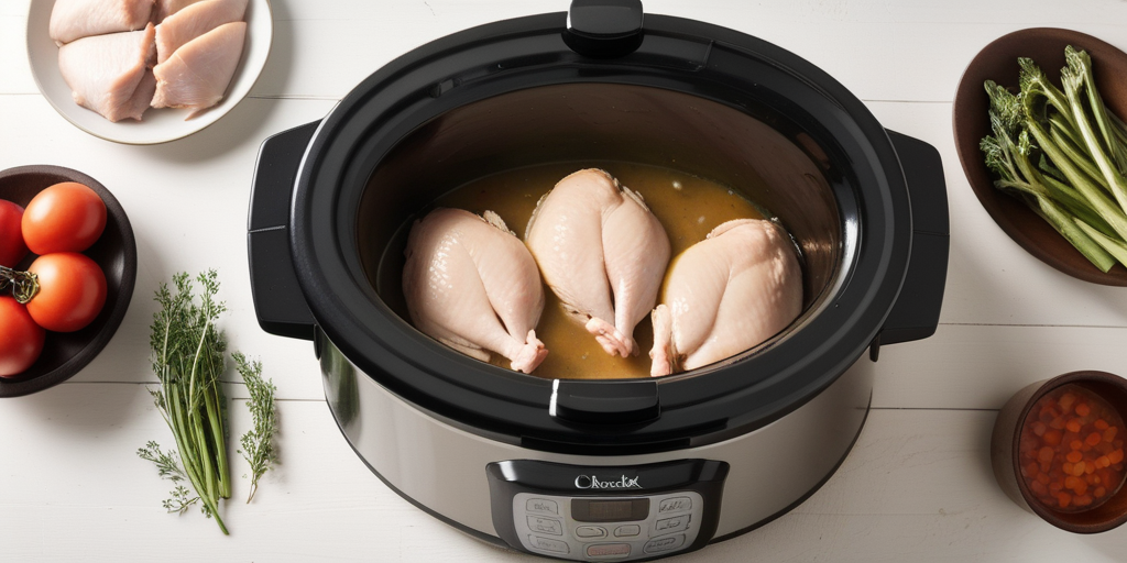 how long to cook frozen chicken in a crockpot