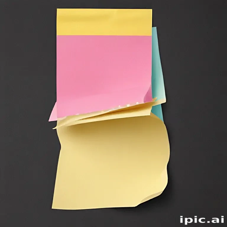 sticky note with transparent background