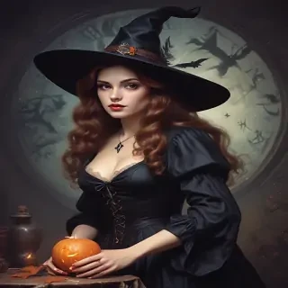 vintage witch art