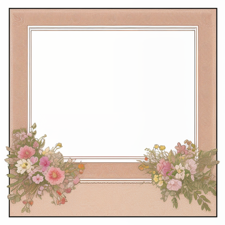 Elegant Floral Frame Design for Personalized Messages and Special Occasions