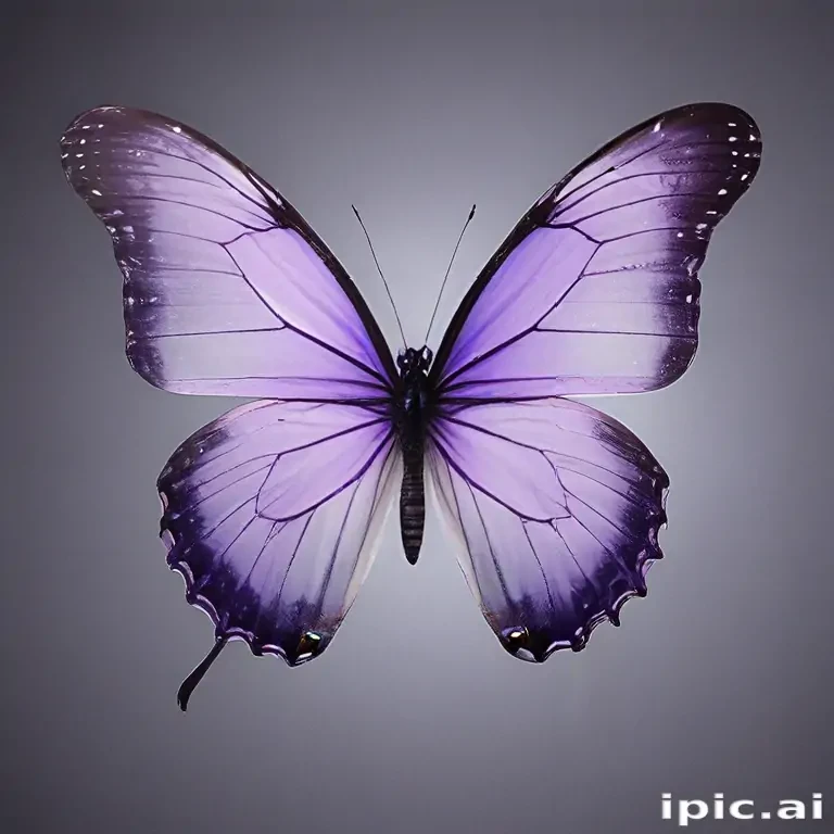 transparent purple butterfly