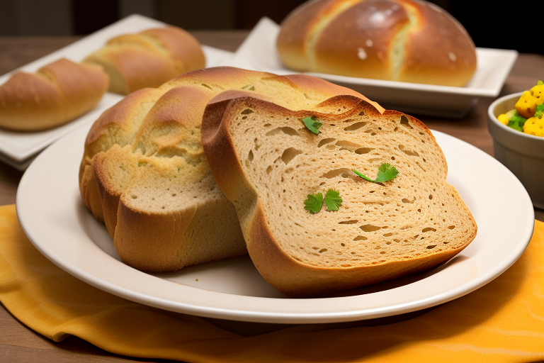 bread served with aloo gobi