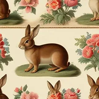 vintage rabbit images