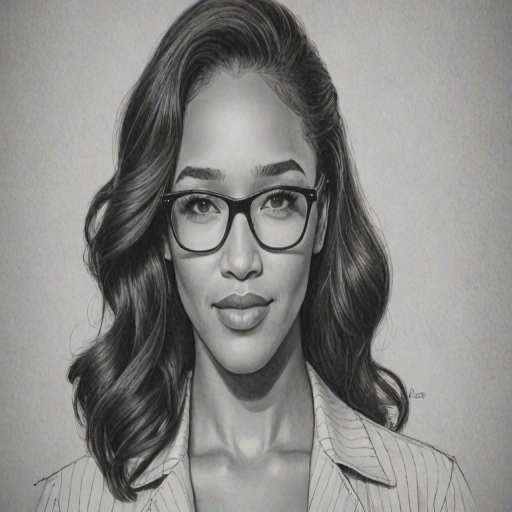 Pleasing Candice Patton, pencil sketch, portrait of Ravishing woman 1961s in glasses, hair style beatnik, outline, clear lines, fine lines, 8k