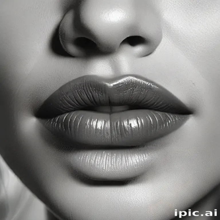 lips black and white clipart