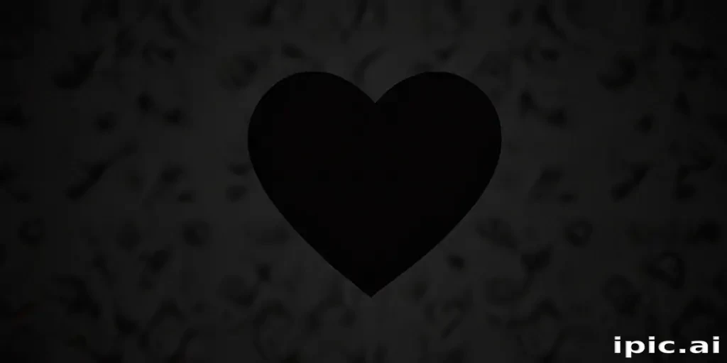 aesthetic black heart wallpaper