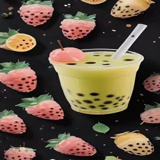 aesthetic boba tea background