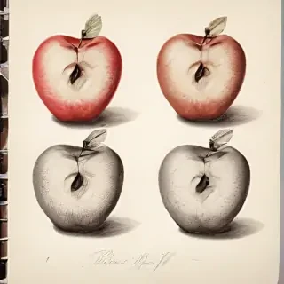 drawings of apples