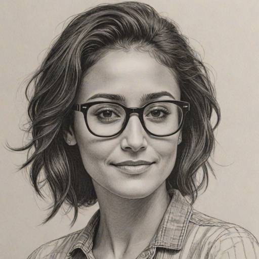 Gorgeous Emmanuelle Chriqui, pencil sketch, portrait of Gorgeous woman 1951s in glasses, hair style beatnik, outline, clear lines, fine lines, 8k
