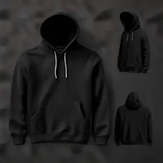 black hoodie mockup