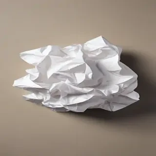 crumpled up paper
