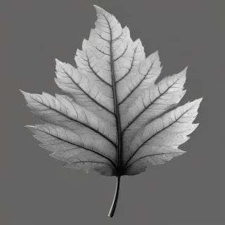 clipart of leaf black and white