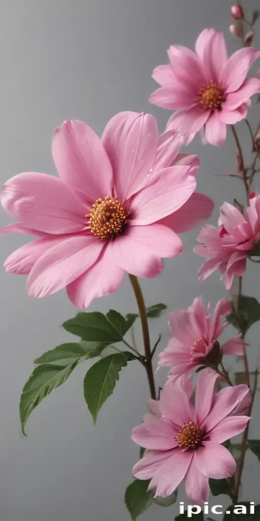pink flower transparent background