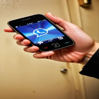 hand holding cell phone