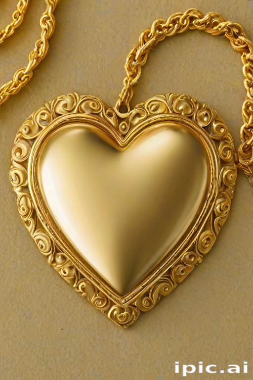 gold heart png